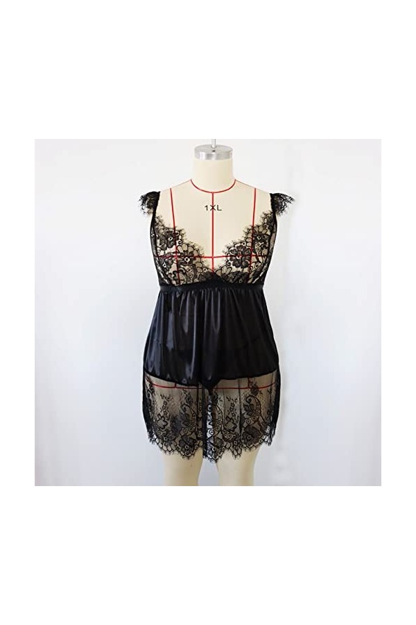 Lingerie Femme Sexy Ensemble Homme Sexy Hot y*2k Femmes Grande Taille Dentelle col en V Ensemble Sexy sans Fil Lingerie sous-