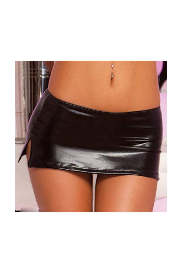 Sous-vêtement avec trou de couchage, sexy clubwear pyjama, taille M, L, XL, bouche, dentelle, body rouge pour femme, Noir , M