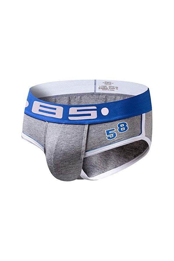 Slip confortable et respirant pour homme en coton super héros Sous-vêtements pour homme, gris, L