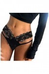 Dasongff Femme Tanga Strings Sous-vêtements en Dentelle G--String Thongs V String Culotte en Dentelle Sous-vêtements Micro Mi