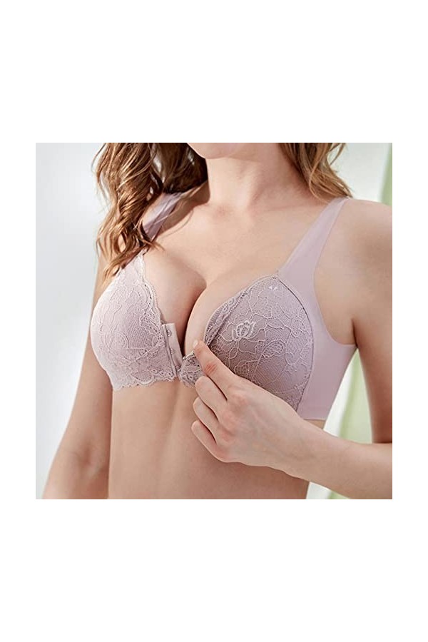 Lingerie Femme Sexy Ensemble Homme Sexy Hot y.2k Femmes Dentelle Sexy sans Anneau dacier Grande Taille Boucle Avant sous-vêt