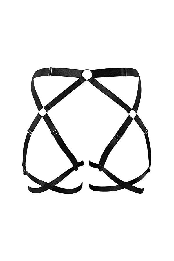 PETMHS Punk Hanches Harnais Taille Jambe Cage Harnais Gothique Cuisse Porte-jarretelles Ceinture pour Femme Rave Body Bijoux 