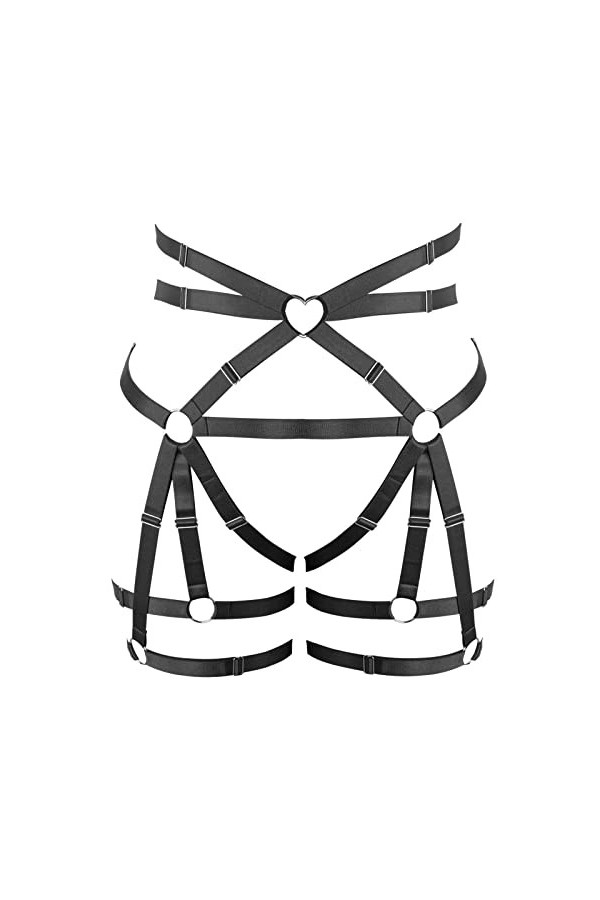 PETMHS Punk Hanches Harnais Taille Jambe Cage Harnais Gothique Cuisse Porte-jarretelles Ceinture pour Femme Rave Body Bijoux 