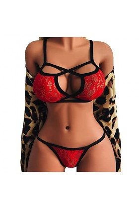 LDadgf Bustier Séducteur Soutien-gorge Ensemble BA-Out Soutien-gorge Cage Élastique Fil de Bretelles Creux Femmes Vêtements d