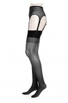Glamory Ceinture Porte-Jarretelles Garter Belt, 100 DEN, Noir Noir , m Womens