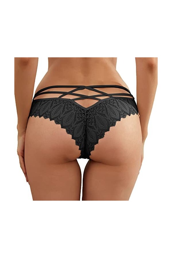 Générique String Ficelle pour Femme Hot Sexy - Culottes, Shorties et Strings Coquine Hot Ouverte G-String Ficelle Dentelle Cu