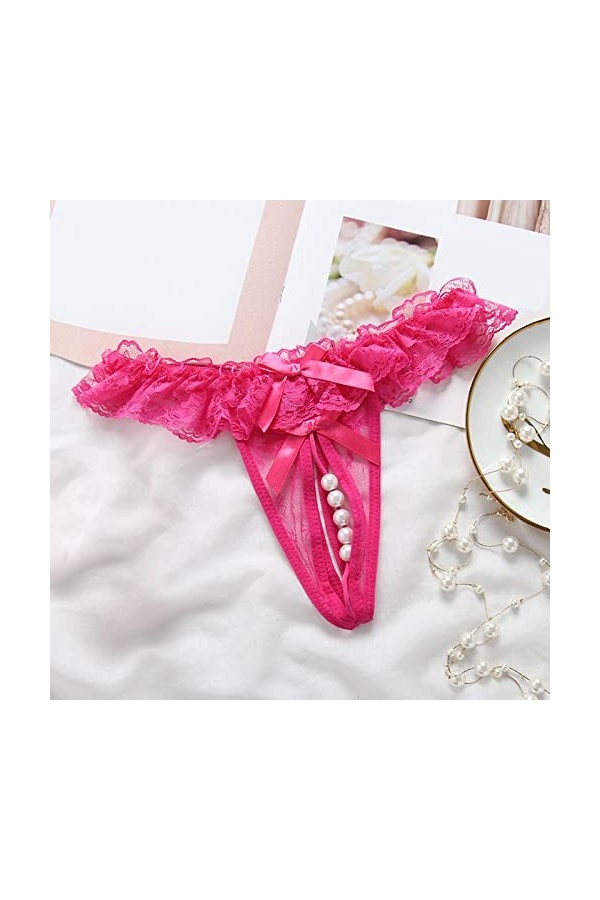 Viunychn Sous-vêtements sexy pour femme String String Femme Ensemble Sexy Transparent Culotte String Femme Dentelle Sous-vête