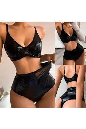 Lingerie Erothique Sexy Ensembl Body Lingerie Érotique Fine Cuir Open Nuisette Transparente Curvy Hot Complet Babydoll Dessou