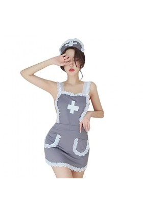 Luckywaqng Ensemble de costume sexy pour femme, jeu de rôle, sous-vêtements, robe de cosplay, lingerie, tenue pyjama drôle g