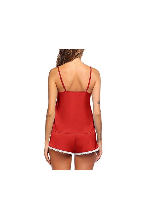 Générique sous-Vêtements Sexy pour Femmes Dentelle Ensemble Sleepwear Sexy-Lingerie Soie Pyjama Satin Femmes Up Night Wears 