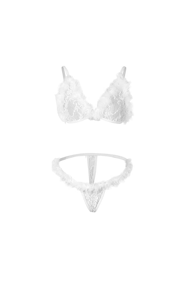 Ensemble de Lingerie Erothique Sexy Hot Dentelle Womens Bandage Lace Romper Elastic Top Culotte Set Sexy Hollow Out Cage Bra 