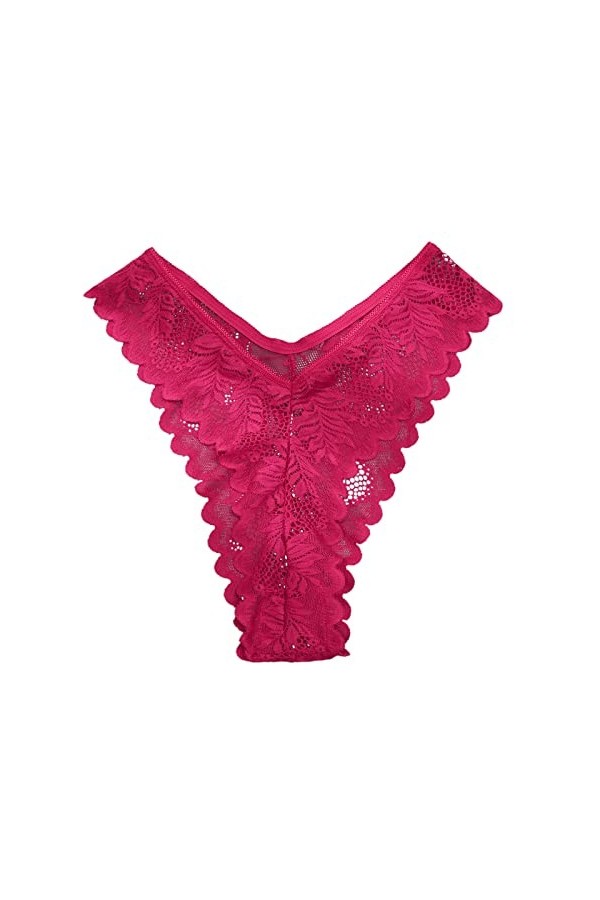 KEIZHUONIQIU String Pantalons et Tangas Feminins Hot Slip Confortable Dentelle Patchwork Culottes Taille Basse Blanc Lingerie