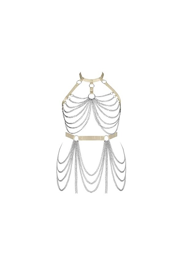 Femmes Bretelles Soutien - Gorge Mode Plus Taille Cage Soutien - Gorge Chaussettes Garter Set Punk orgie Gothique Dance Costu