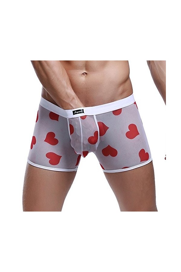 Seoilty 1PC String Homme Sexy Transparent sous-vêtements Hommes Évider Taille Basse Maille Perspective Shorts Slips Slip érot