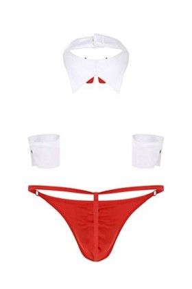 Alvivi Sexy-Homme Sissy-String De Sailor Boxer Sexy Cosplay Marine Uniforme Costume Tenues Lingerie Érotique Vêtement De Nuit