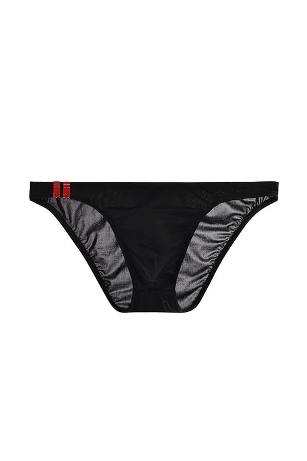 Générique sous-vêtements Transparents en Soie glacée pour Hommes Taille Basse Slip Sexy Convexe en U Culotte Transparente et 