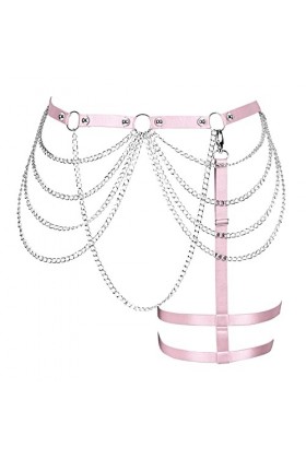 Harnais de corps pour femme, porte-jarretelles, grande taille, découpe, jarretière, cuisse, punk, gothique, carnaval, vêtemen