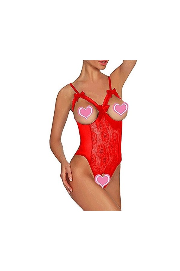 BaoDan Lingerie Sexy Femme Coquine Hot Lingerie Et Vêtements Sexy Lingerie Une Pièce Sexy Et Séduisante en Dentelle Multicolo