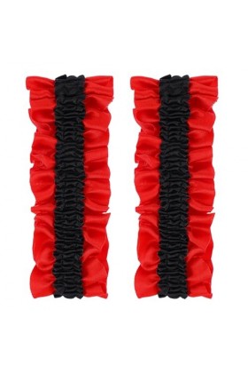 Porte-Jarretelles Elastiques pour Femmes Style Rétro des Années 1920 Couvre-Jambes à Volants Accessoires de Costume Sexy pour