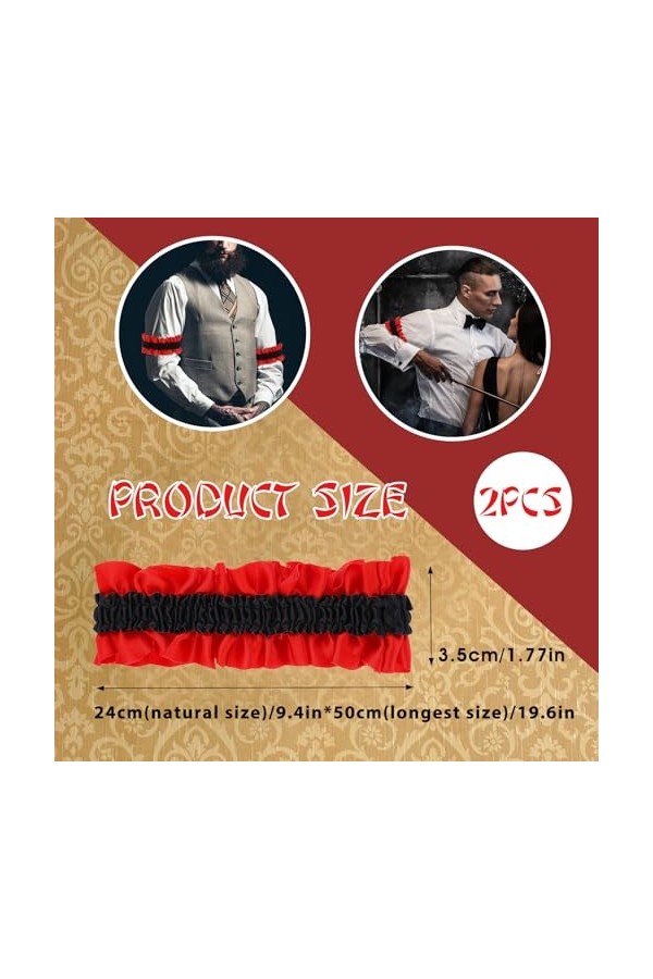 Porte-Jarretelles Elastiques pour Femmes Style Rétro des Années 1920 Couvre-Jambes à Volants Accessoires de Costume Sexy pour