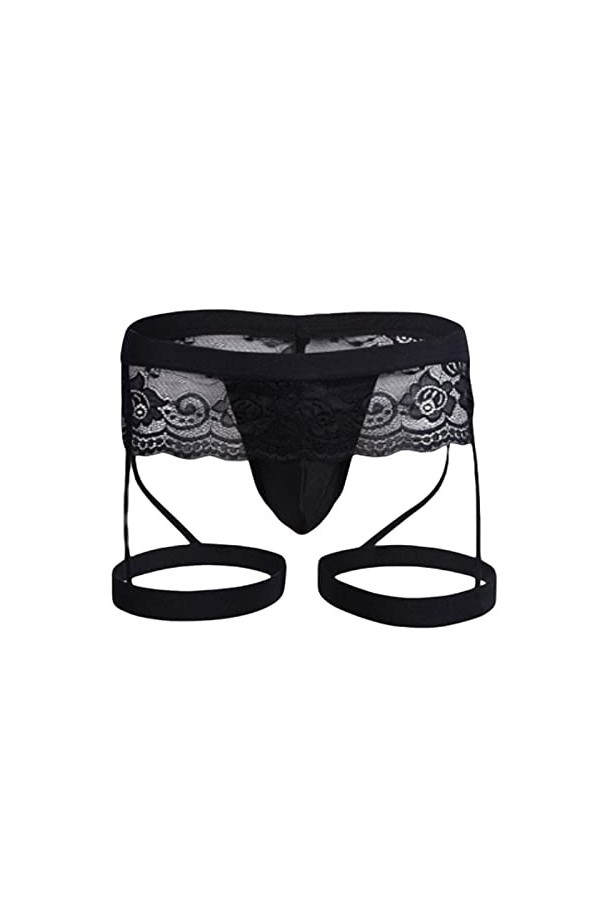 LKRSEEF Erotique Culotte Homme Adulte Travesti Corset Tenue Crossdresser Cosplay Bretelle Jockstrap Transparent sous Vetement