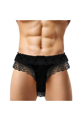 LKRSEEF Transparent String Gay Cosplay Corset Bondage Coquin Chic Bretelle Lingerie Travesti Tenue Mini Slip Erotique Elephan