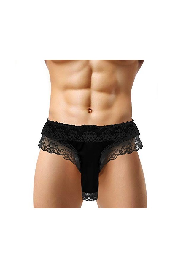 LKRSEEF Transparent String Gay Cosplay Corset Bondage Coquin Chic Bretelle Lingerie Travesti Tenue Mini Slip Erotique Elephan