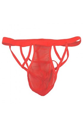 LKRSEEF Erotique Shorty Homme Chic Sexy Hot Slip Kangourou Bonbon Transparent Moulant String Ouverte Jockstrap Elephant Boxer