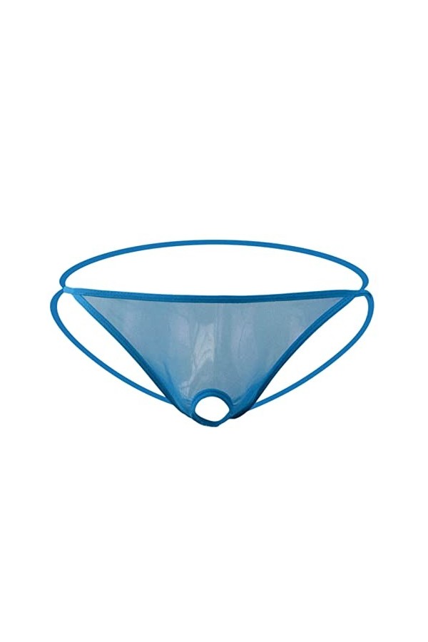 LKRSEEF Sexy Hot Shorty Homme Transparent Chic Body Bonbon Moulant Erotique Slip Ouverte Boxer Gay Costume Ficelle Coquin Lin