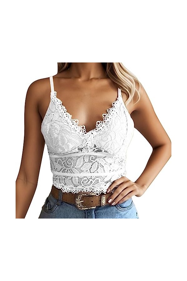 Lingerie Femme Sexy Ensemble Homme Sexy Hot y25k Wireless Crop Vest Plus Bra Lingerie Femmes sous-vêtements Taille Camisole V