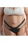 Culotte Femme Grande Taille Taille Basse Dentelle Sexy String sans Couture Confortable Body Transparent Sexy Black, XXXL 