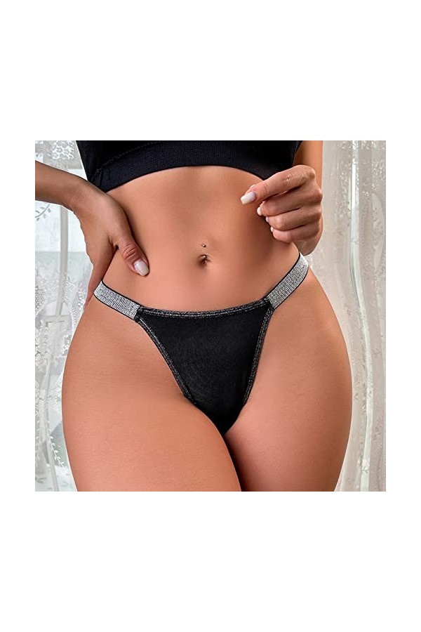 Culottes pour Femmes Culottes Ouvertes Sexy sous-vêtements Couleur rayé Slips en Dentelle Lingerie Shorty Culottes Culotte Co