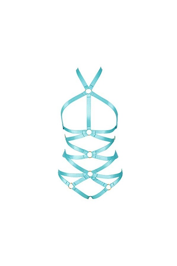 PETMHS Ensemble de lingerie pour femme avec soutien-gorge et bretelles - Vert - Taille Unique