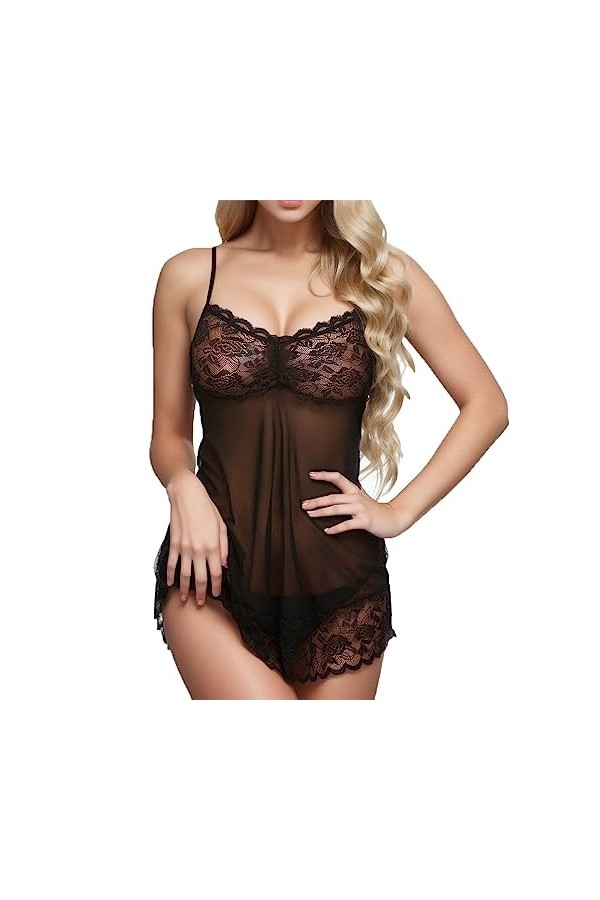 Générique Lingerie Sexy Femme Body et Combinaison Pyjama Nuit sous-vêtements vêtements de Nuit Lingerie Pyjama Femmes Dentell