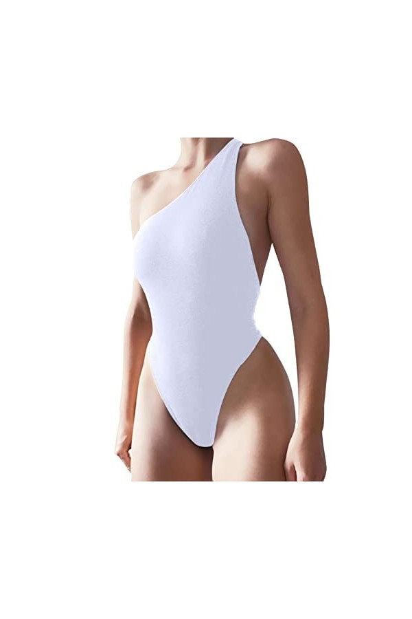 Dos Nu Femme Haut Sexy Les Femmes Portent Un Maillot De Bain Sexy avec des Épaules Inclinées, Une Combinaison sans Manches Do