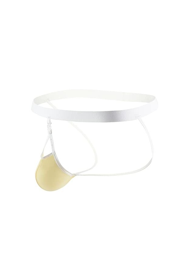 chiphop Sexy Lingerie Coquine Homme Culotte Homme Glace Soie Dos Vide Sexe Culotte String Fesses détachables exposée Glace So