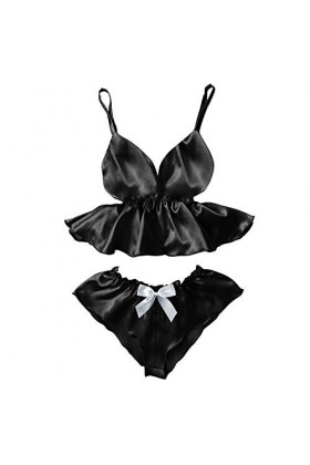 Ensemble de lingerie sexy en dentelle pour femme, 5 - Noir, XL