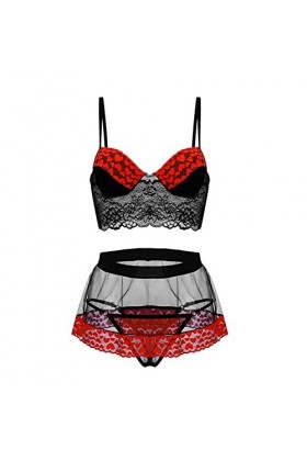 Lingerie Femme Sexy Ensemble Homme Sexy Hot y22k Ladies Lace Trois pièces Sexy Couleur Lingerie sous-vêtements Assortis Mode 