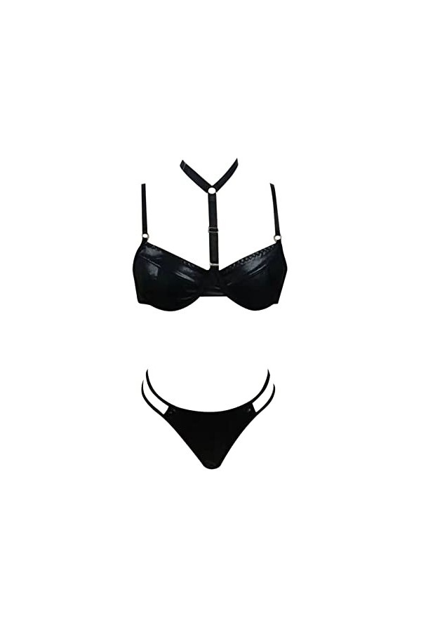 Lingerie Femme Sexy Ensemble Homme Sexy Hot y26k Mode Femmes Sexy en Cuir Verni vêtements de Nuit Lingerie Tentation sous-vêt