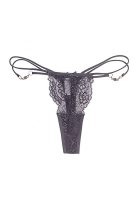 Tanga-Strings Tanga Dames Sexy Slips et Comfortable en Dentelle Culottes Taille Basse Élastique sous Vetement en Coton Shorty