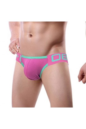 LOIJMK Mini slip en coton pour homme Taille basse avec poche arrière vide, Rose, XXL