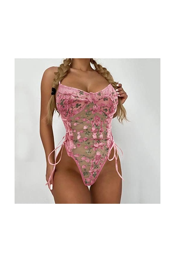 Générique Lingerie Et Vêtements Sexy See Through Nuisette Sexy Coquine Nuisette Mini Robe Erotisme Sling Pyjama Col en V Prof