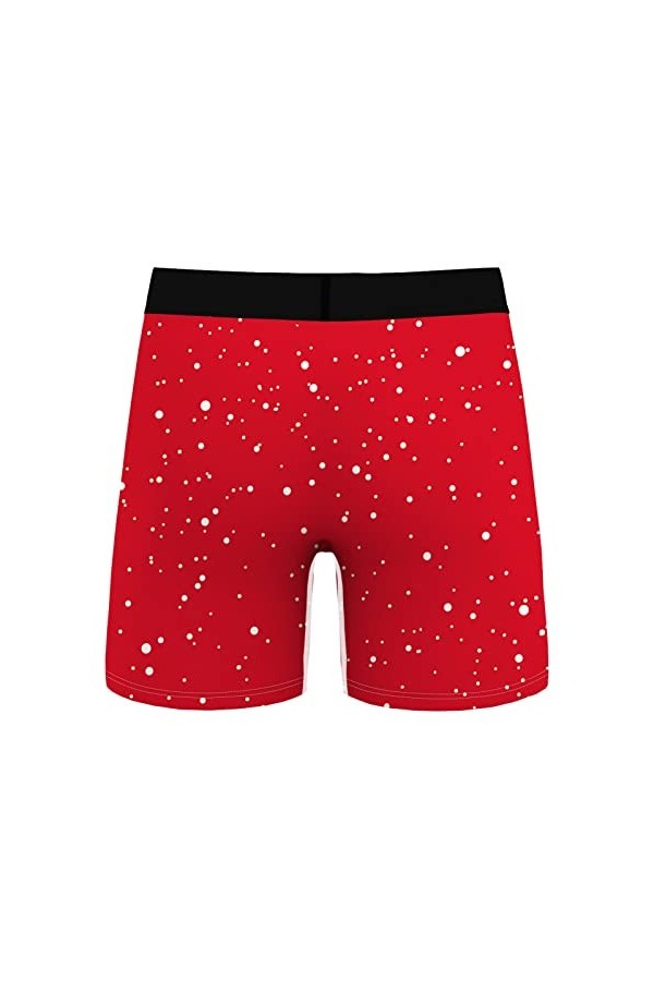 FGUUTYM Sous-vêtements pour homme grande taille avec imprimé de Noël - Coupe ajustée - Coupe ajustée - Pour le sport - Style 