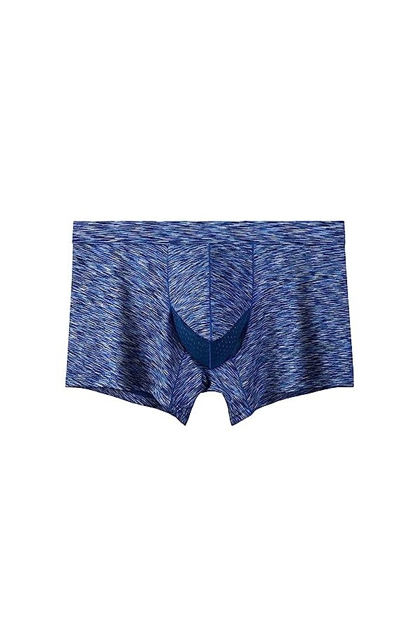 Générique String Homme Sexy Hot Dentelle Slips Boxer Boxers pour Hommes High Slit Respirant Mesh Boxers Large Size Striped Co