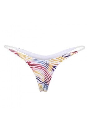 Slips Femme en Pur Coton et Soie Culottes Stretch Pantalons Triangle Taille Haute String Elasticité Tangas Couleur Unie Coqui