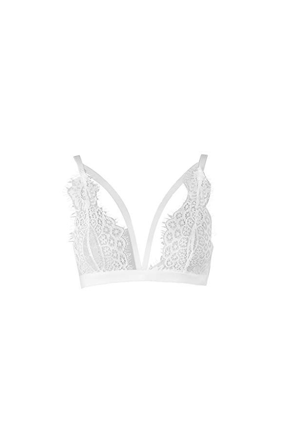 Lingerie sexy pour femme - Soutien-gorge push-up - Noir, Blanc., XL