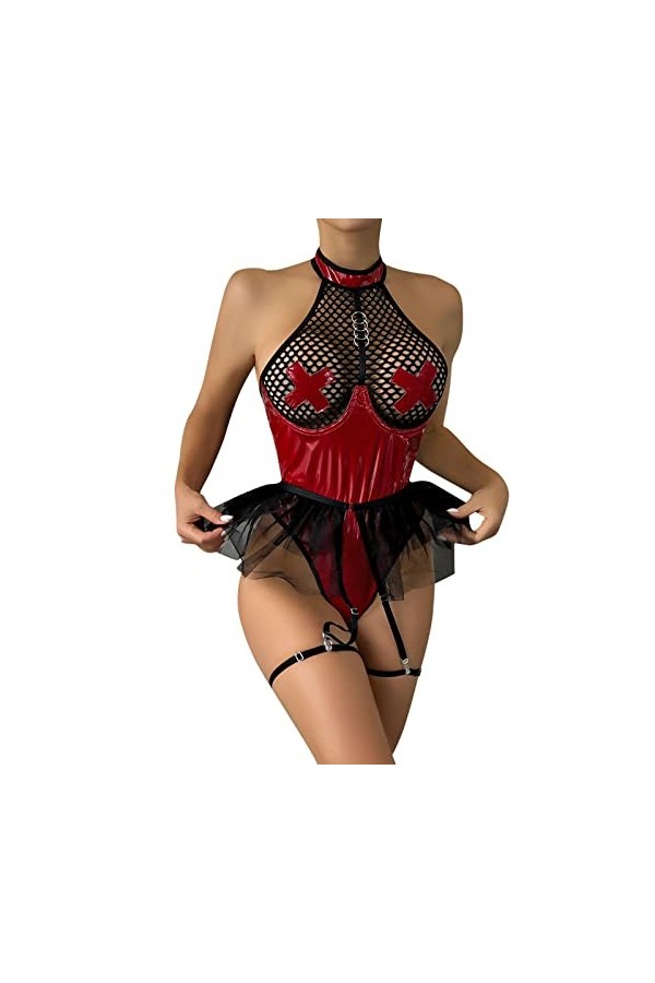 Nuisette Sexy Femme Érotique Ouverte Erothique Ensemble Slutty Hot Grande Taille Harnais Robe Sissy Érotique Sling Pyjama Har