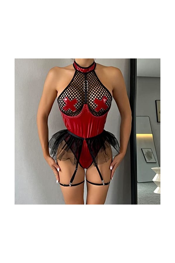 Nuisette Sexy Femme Érotique Ouverte Erothique Ensemble Slutty Hot Grande Taille Harnais Robe Sissy Érotique Sling Pyjama Har