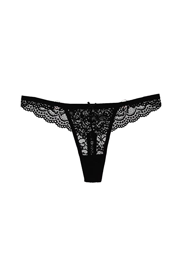 Culotte Dentelle Sexy pour Femme sous Vetements Culotte Femme Taille Midi Confortable Slip Sexy G-String Ficelle Culottes Rem