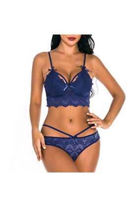 Lingerie Sexy Ensemble Femme Erotique Ensemble Soutien Gorge et String Dentelle Vêtements De Nuit Sexy sous-Vetements 2 Pièce